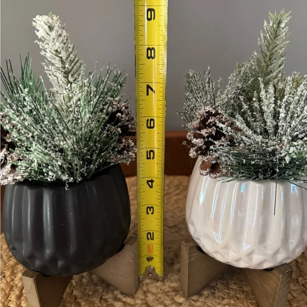 2 Faux Pine Plants
